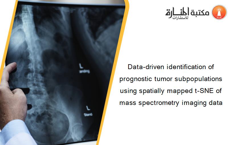 Data-driven identification of prognostic tumor subpopulations using spatially mapped t-SNE of mass spectrometry imaging data