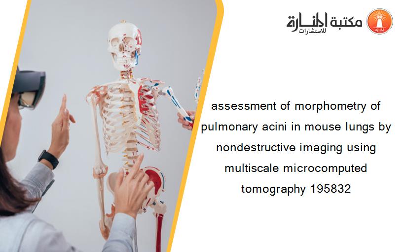 assessment of morphometry of pulmonary acini in mouse lungs by nondestructive imaging using multiscale microcomputed tomography 195832