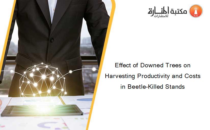 Effect of Downed Trees on Harvesting Productivity and Costs in Beetle-Killed Stands