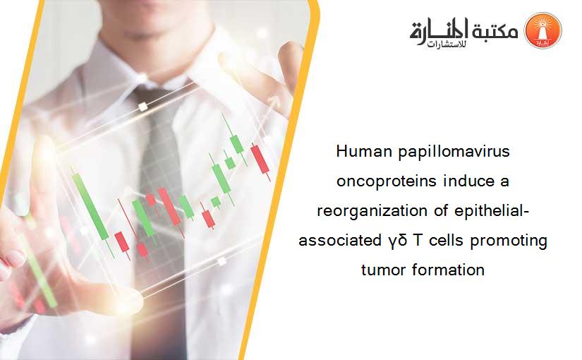 Human papillomavirus oncoproteins induce a reorganization of epithelial-associated γδ T cells promoting tumor formation