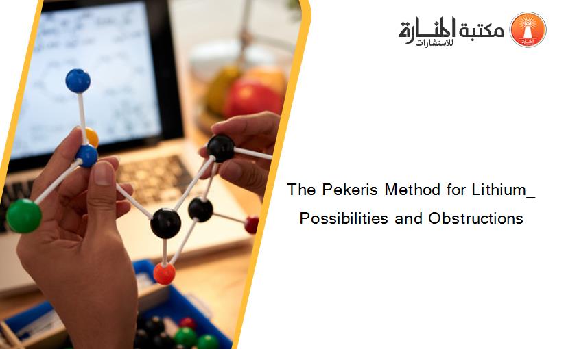The Pekeris Method for Lithium_ Possibilities and Obstructions