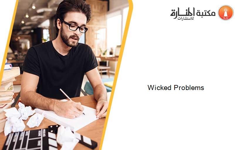 Wicked Problems