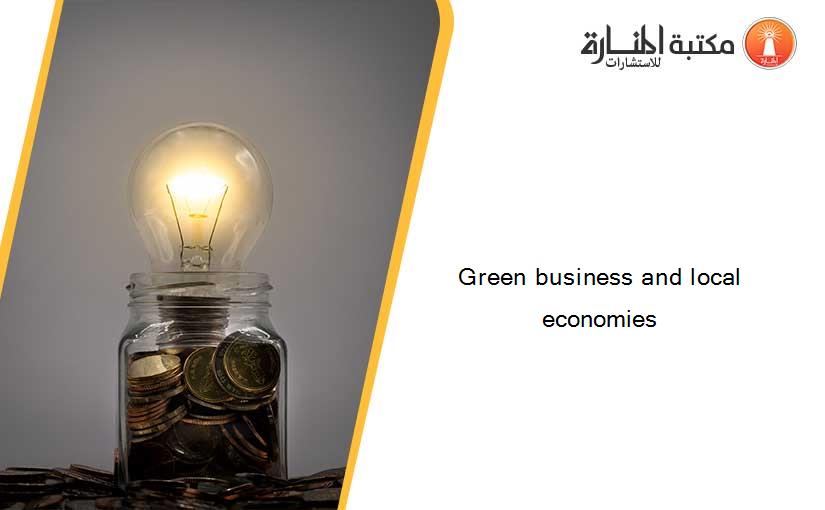 Green business and local economies