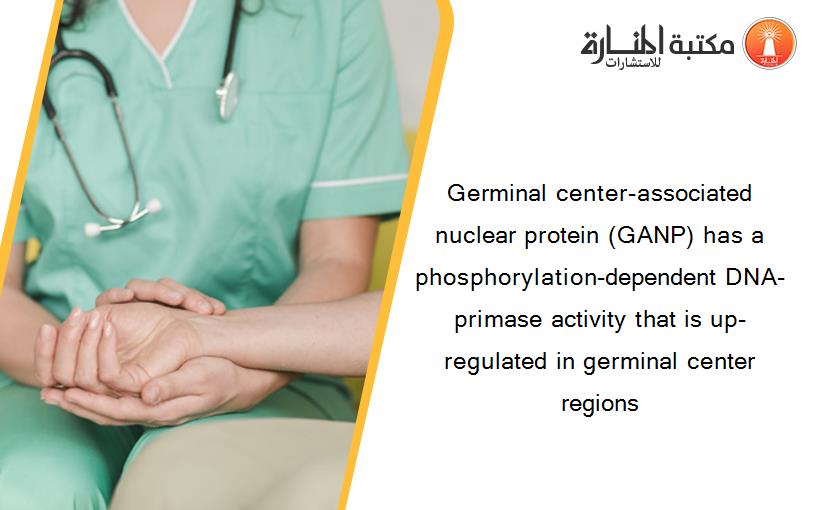 Germinal center-associated nuclear protein (GANP) has a phosphorylation-dependent DNA-primase activity that is up-regulated in germinal center regions