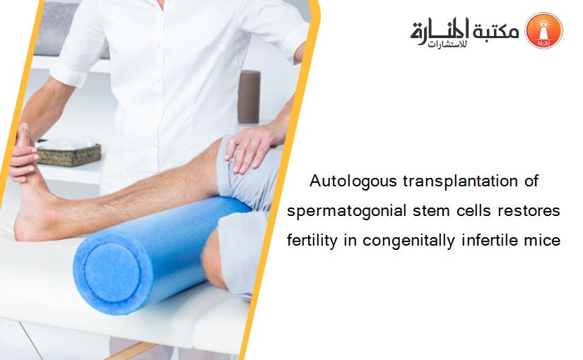 Autologous transplantation of spermatogonial stem cells restores fertility in congenitally infertile mice