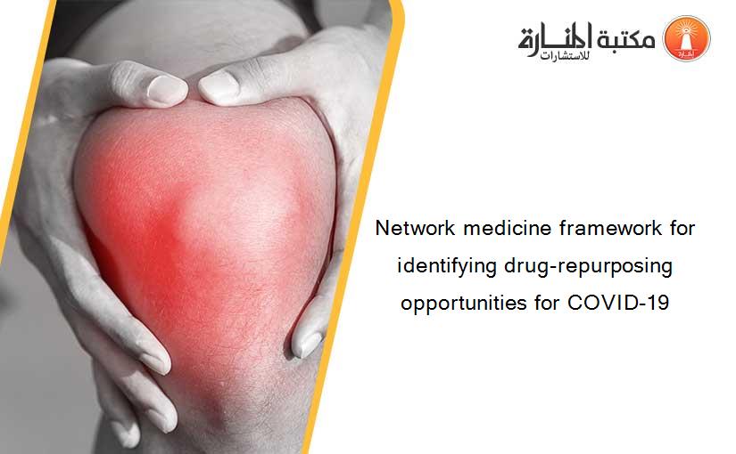 Network medicine framework for identifying drug-repurposing opportunities for COVID-19