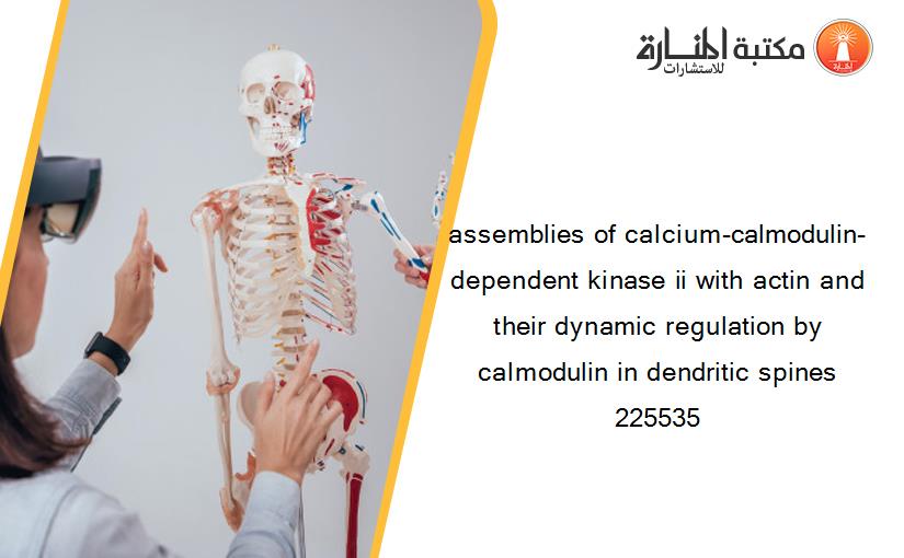 assemblies of calcium-calmodulin-dependent kinase ii with actin and their dynamic regulation by calmodulin in dendritic spines 225535