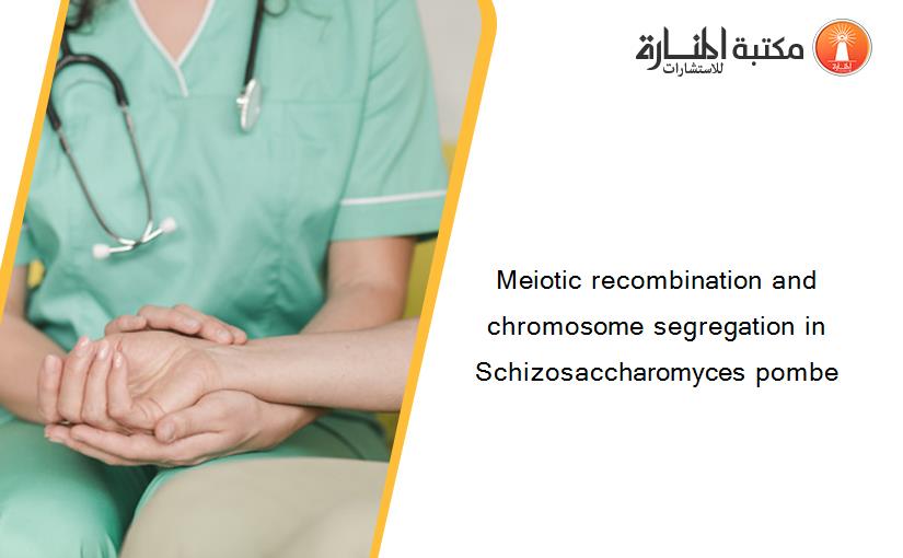 Meiotic recombination and chromosome segregation in Schizosaccharomyces pombe