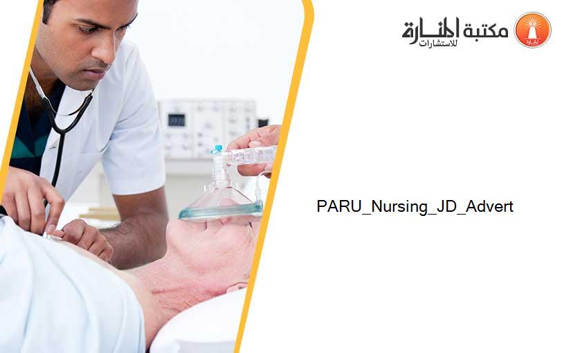 PARU_Nursing_JD_Advert