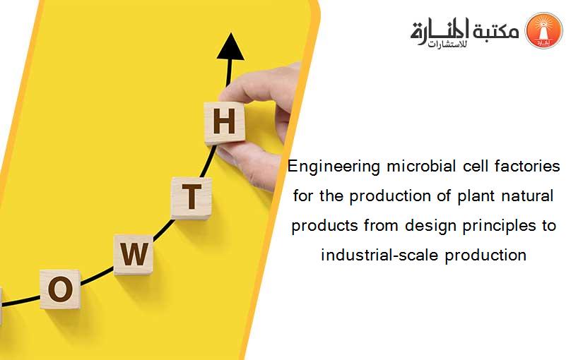 Engineering microbial cell factories for the production of plant natural products from design principles to industrial-scale production