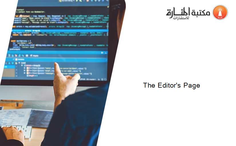 The Editor's Page