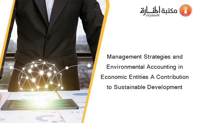 Management Strategies and Environmental Accounting in Economic Entities A Contribution to Sustainable Development