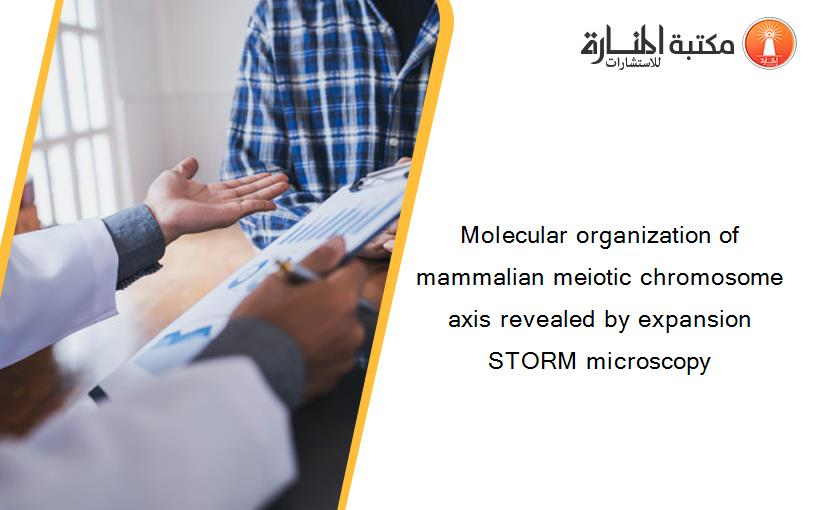 Molecular organization of mammalian meiotic chromosome axis revealed by expansion STORM microscopy
