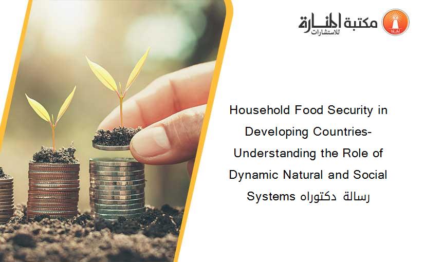 Household Food Security in Developing Countries- Understanding the Role of Dynamic Natural and Social Systems رسالة دكتوراه