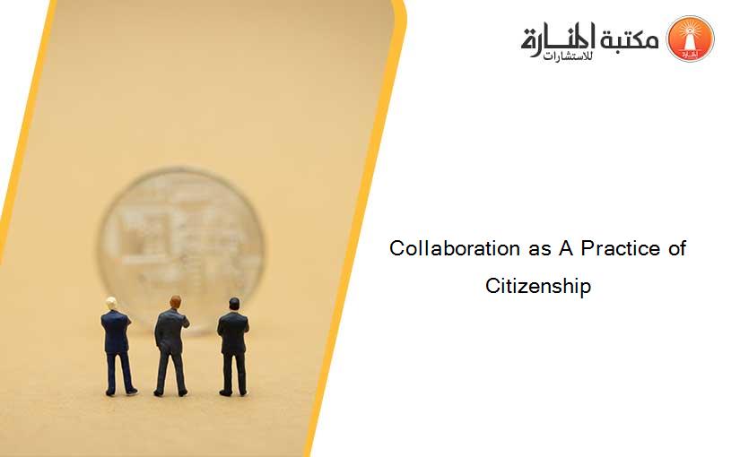 Collaboration as A Practice of Citizenship