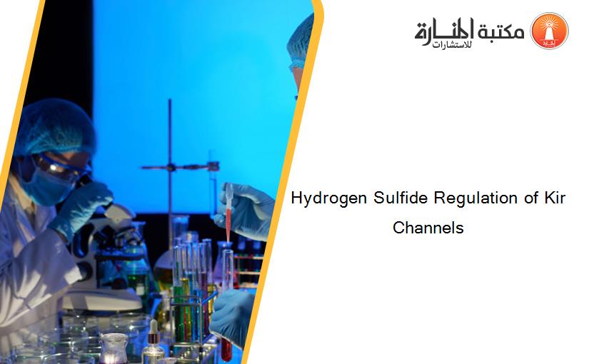 Hydrogen Sulfide Regulation of Kir Channels