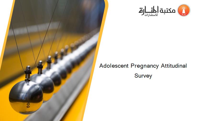 Adolescent Pregnancy Attitudinal Survey