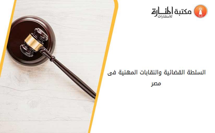 السلطة القضائية والنقابات المهنية فى مصر