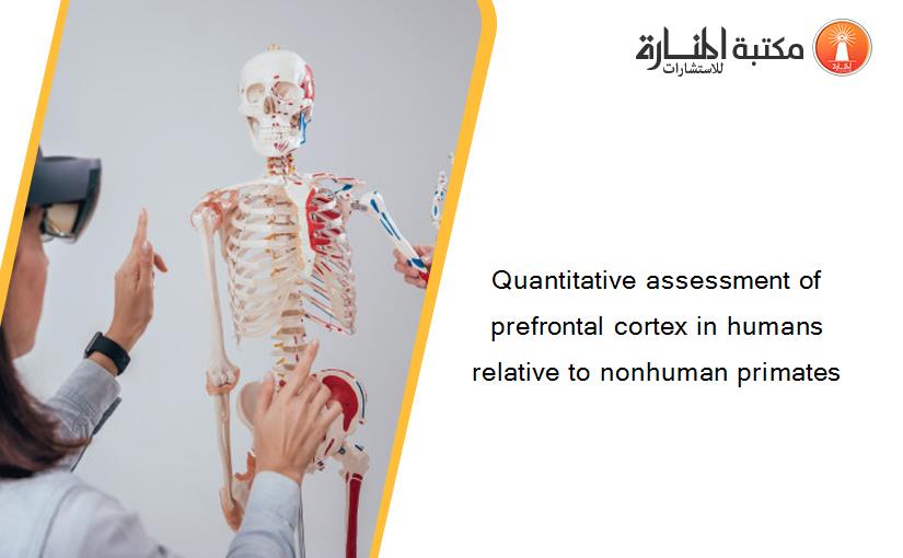 Quantitative assessment of prefrontal cortex in humans relative to nonhuman primates