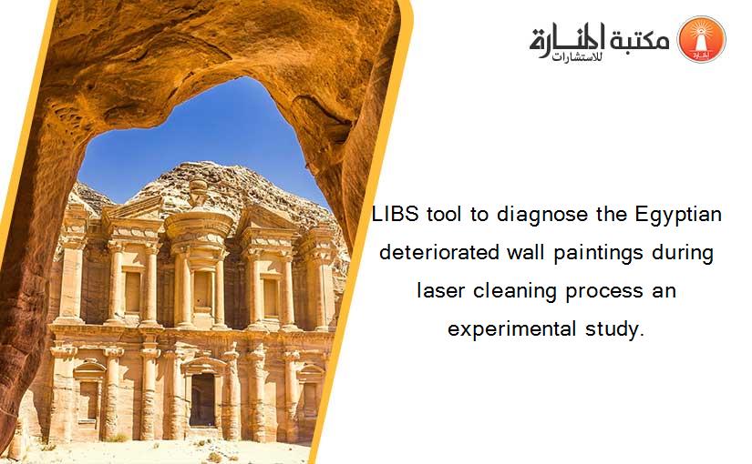 LIBS tool to diagnose the Egyptian deteriorated wall paintings during laser cleaning process an experimental study.