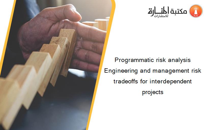 Programmatic risk analysis Engineering and management risk tradeoffs for interdependent projects