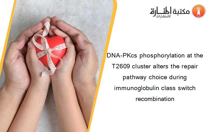DNA-PKcs phosphorylation at the T2609 cluster alters the repair pathway choice during immunoglobulin class switch recombination