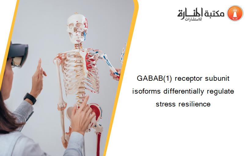 GABAB(1) receptor subunit isoforms differentially regulate stress resilience