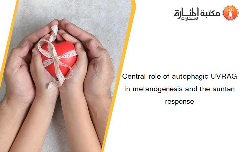 Central role of autophagic UVRAG in melanogenesis and the suntan response