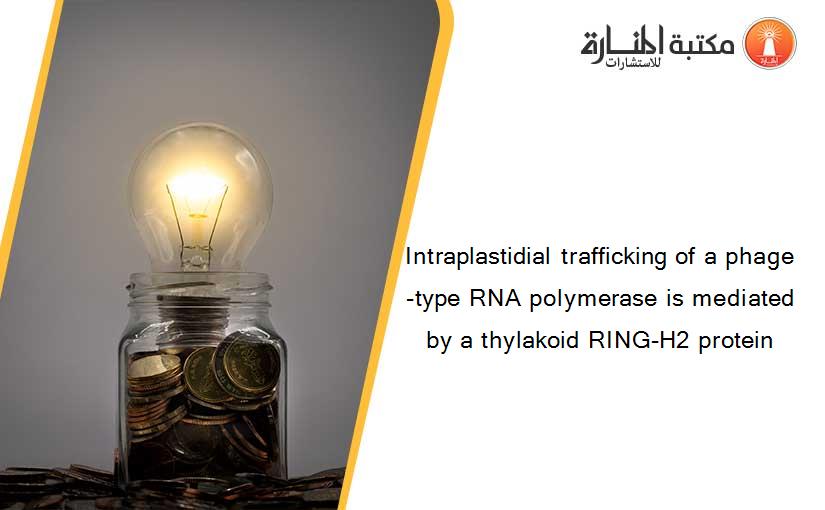 Intraplastidial trafficking of a phage-type RNA polymerase is mediated by a thylakoid RING-H2 protein