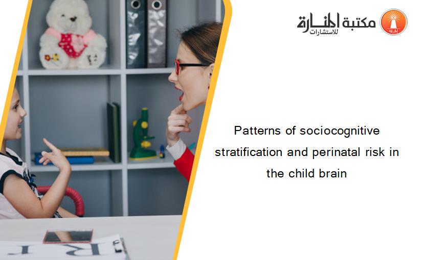 Patterns of sociocognitive stratification and perinatal risk in the child brain