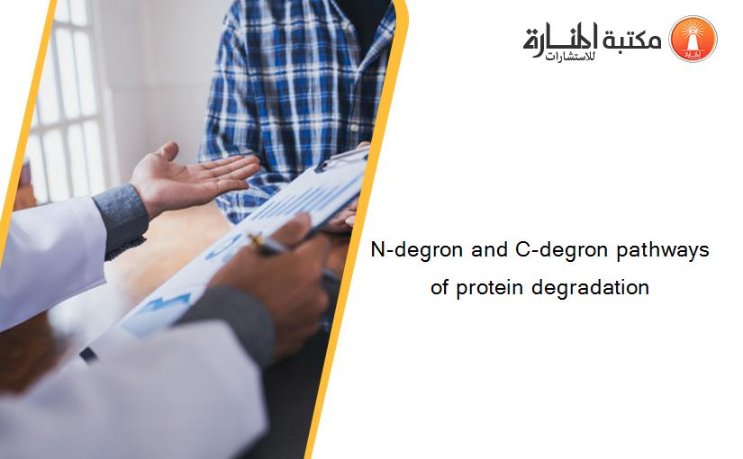 N-degron and C-degron pathways of protein degradation
