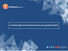In which type of research do you use questionnaire?