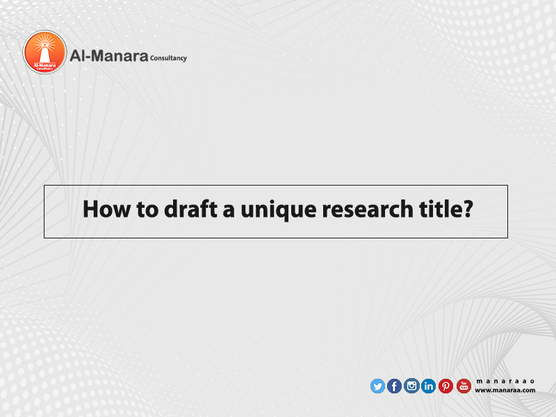 How to draft a unique research title?
